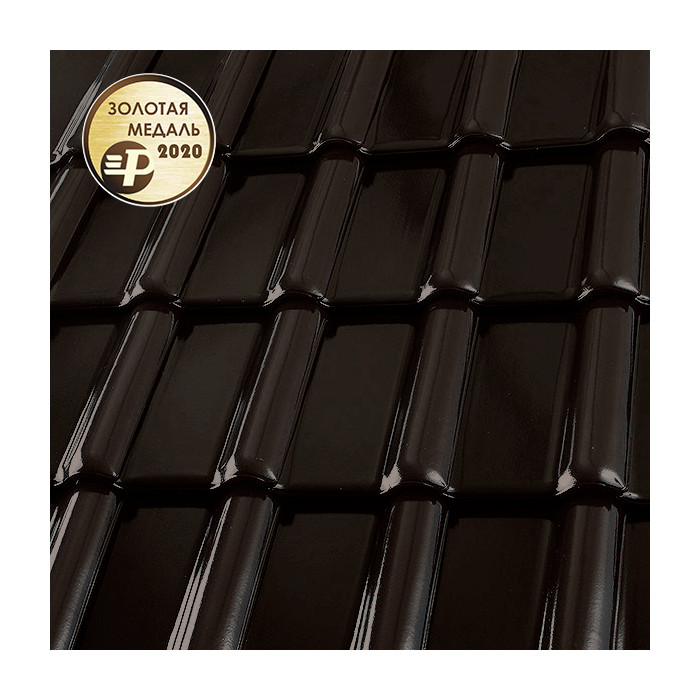 Рядовая черепица, PIEMONT, Tobago, glasur (Черно-коричневый, глазурь), Röben